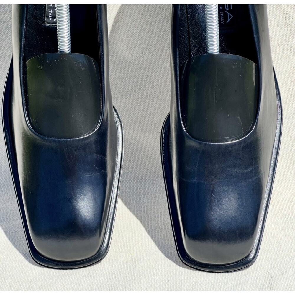Via Spiga Made In Italy Women’s Black Fine Leather Slip On Heels Pumps Size 10 - Picture 7 of 11